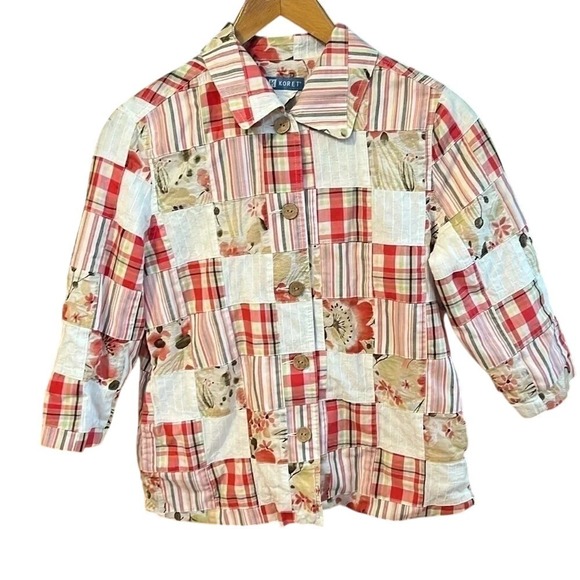 Koret Jackets & Blazers - Koret plaid patchwork sample‎ women's jacket size medium/ large vintage